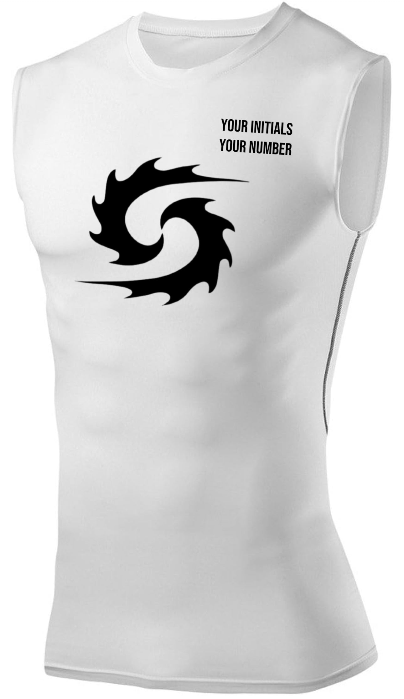 Custom Sawblade Sleeveless Compression Top