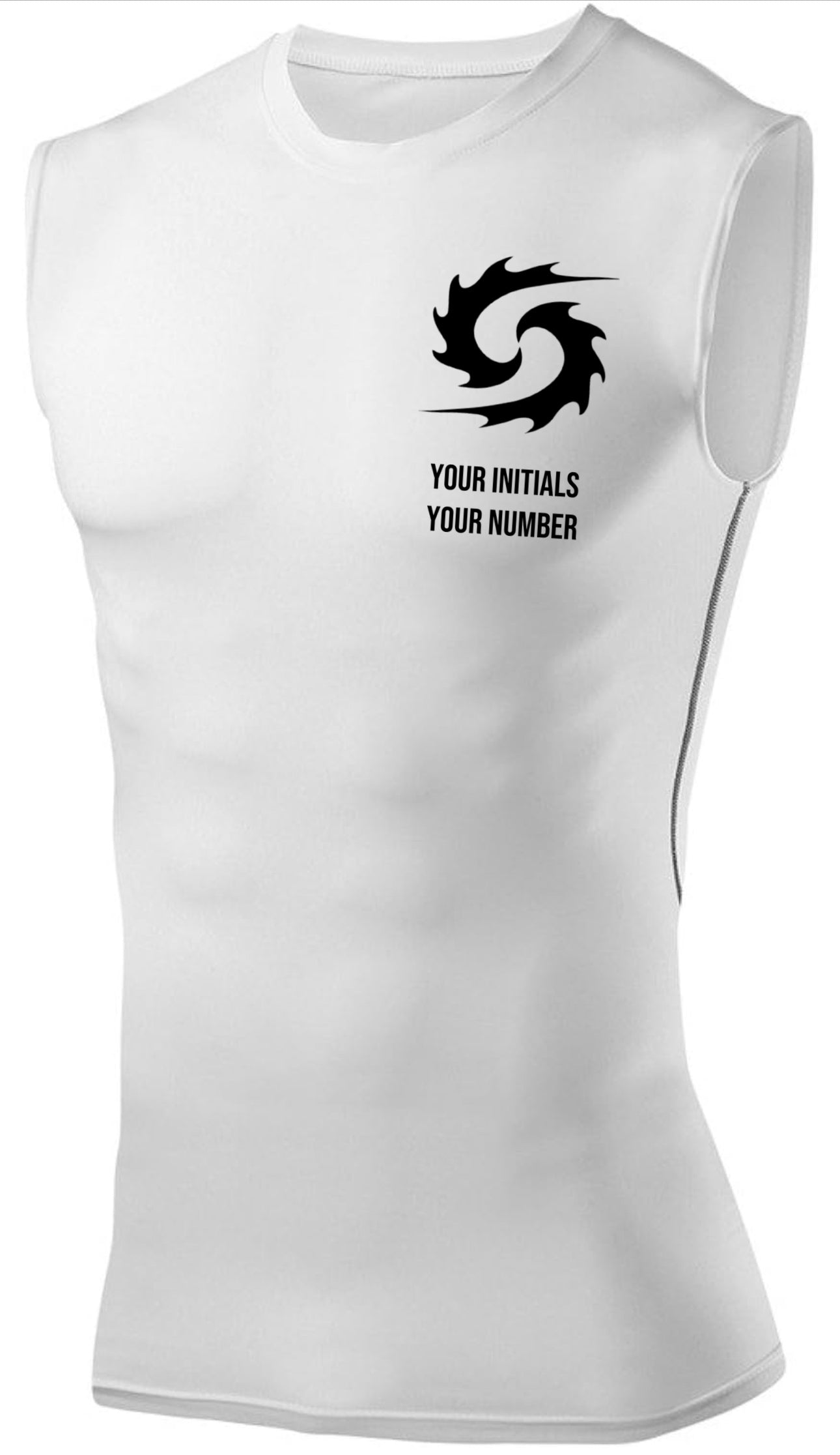 Custom Sawblade Sleeveless Compression Top